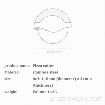 Cortador de pizza de aço inoxidável Huohou
